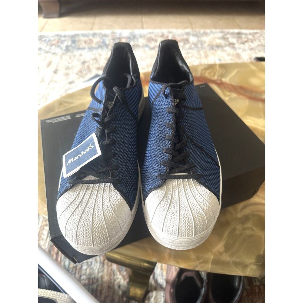 adidas Originals Superstar Bounce Primeknit Deep Blue Black Men's Size 11 NWT